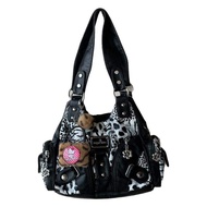 Angel Kiss Trendy Leopard Print Shoulder Bag Womens Versatile Crossbody Bag Street Style Soft PU Lea