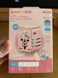 XPower x 罐頭豬LuLupig TA3B 25W TYPE-C快充旅行充電轉插