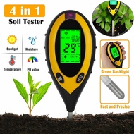 4-in-1 Pro Soil PH Meter Gardening Tool Soil Tester Kit with Moisture Light PH Test for Garden Farm 