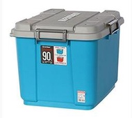 ☆88玩具收納☆海力士滑輪整理箱 K91 藍色 收納箱掀蓋式置物箱工具箱分類箱儲物箱玩具箱衣物箱 附蓋 90L 特價