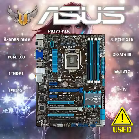 Asus P8Z77-V LK Motherboard Z77 Socket LGA 1155 i3 i5 i7 DDR3 32G ATX Motherboard