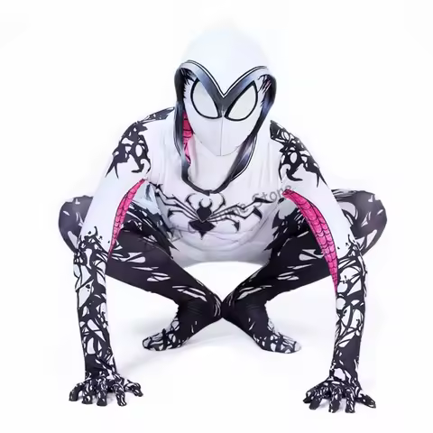 Venom Costume Girls Women Zentai Venom Symbiote Costume For Carnival Halloween Cosplay Suit