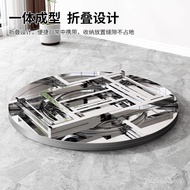 Round Table Hotel Wine Table Foldable Household Stainless Steel Round Table Commercial Turntable Int