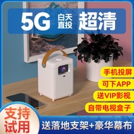 โปรเจคเตอร์แบบใหม่พกพา4K เครื่องฉายที่ชัดเจนมากเครื่องฉายใน Dinding Kamar Tidur บ้านโปรเจ็กเตอร์ฉายห