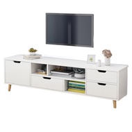 ❏☎MUU 4 Feet 5 Feet TV cabinet/Rak Tv kayu/ TV Console/ WHITE Almari Tv/ Media Storage Cabinet/Kabinet Tv Furniture电视柜