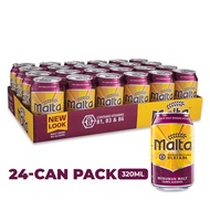 Malta Non-Alcoholic Malty Brew Can Beverage 24-Can Pack (24 x 320ml)