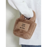 Furry Bag Women 2022 Autumn Winter Bag Portable Messenger Bag High-End Texture Letter Bag Furry Furr