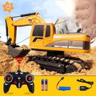 [utruiut0k] RC Remote Control Excavator Tractor Toys Vehicle Model Gift 270 Rotation