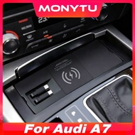 For Audi A6/A7/S6/S7/RS6/RS7 2011-2018 Car Wireless Charger with Expansion Cable USB Type-C Multi-po