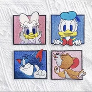 [Embroidery Patch Sticker] Embroidery Sticker Two-Dimensional Patch Cloth Sticker Cat and Mouse Patc