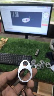 cincin aluminium 6061tabung od 27 srombong 13 jarak 5mm