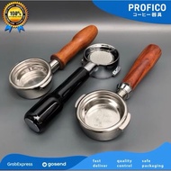 Naked portafilter 58 mm e61 wood handle | Naked porta filter 58mm botomless portafilter 58