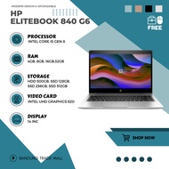 laptop hp elitebook 840 g6 core i5 gen 8 ram 32gb ssd 512gb - 8 gb 512gb
