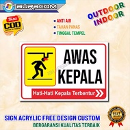 Warning Sign, Beware of Head, Breakthrough, Custom Warning Sign, Free Design