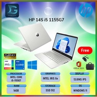 PRODUK TERBATAS HP 14S CORE I5 1155G7 16GB 512GB W11+OHS 14" FHD IPS