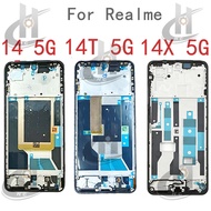 Middle frame Front Housing LCD Frame Bezel Plate For OPPO Realme 14 14X 14T 5G / RXM5070 RMX5078 RMX