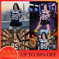 AAA FASHION Oversize Top JERSEY 89 COMBI Jersey Shirt