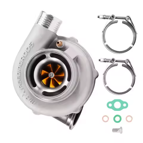 Ball Bearing Billet Turbocharger GT3071 Water Cooled AR.63 Turbine A/R.82 500HP V-Band Flange