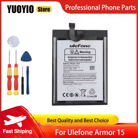 For Ulefone Armor 15 6600mAh Smartphone 100% Original Battery High Capacity