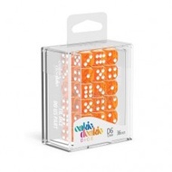 Oakie Doakie Dice - D6 Dice 12 mm Translucent - Orange (36 Dice)