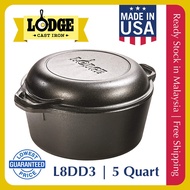 🔥In Stock🔥 5 Quart LODGE Cast Iron Dutch Oven, L8DD3 | 💯% Authentic | For Sourdough