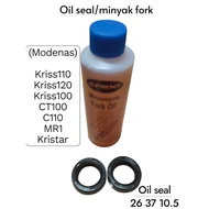 Oil seal fork (NOK) + Minyak fork Kriss110/Kriss120/Kriss100/CT100/CT110/MR1/Kristar