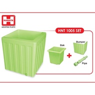 BAK MANDI AIR PLASTIK KOTAK HANATA 1005 SET COVER 120 L