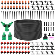 [Qifen] ชุดชลประทานหมอก50FT ระบบให้น้ำแบบหยด148ชิ้นพร้อมท่อน้ำหยดขนาด1/4นิ้วเครื่องมิสเตอร์20ชิ้นน้ำ