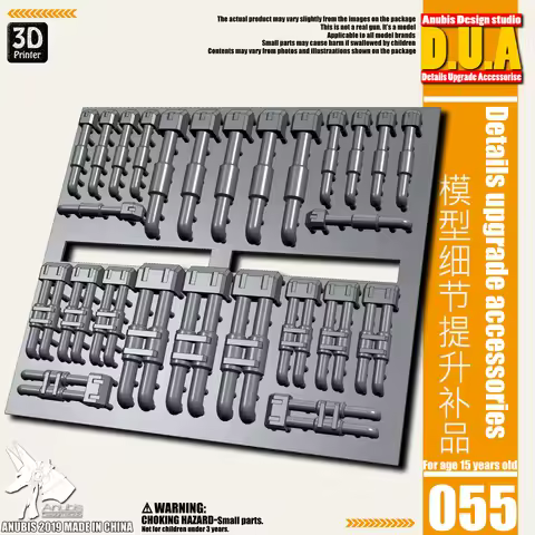 ANUBIS DUA055 3D Printed I-Type Oil Pipeline Electric Wire Pipe Supplement Parts for Model Build Det