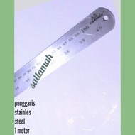 PENGGARIS POLA JAHIT  BESI TEBAL PANJANG 100 CM  STAINLES STEEL 1 METER / PENGGARIS POLA JAHIT / pen