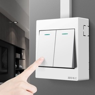 International Electrician Surface-mounted 86 Double-Open Switch Panel Wall 2-Bit 2-Open Two-Bit Two-
