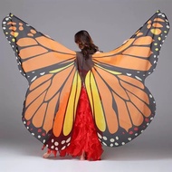 Halloween Rainbow Butterfly 360 Degree Big Butterfly Golden Wings Dance Wings Colorful Butterfly Bel