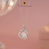 Agate stone flower silver necklace, 21Centimeters silver shop necklace