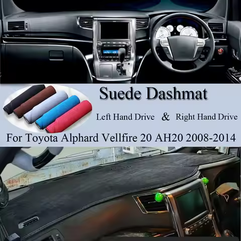 Suede Leather Dashmat Dashboard Cover Pad Dash Mat Car Accessories Sunshades For Toyota Alphard Vell