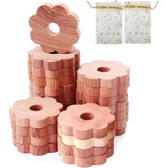 Blok Kayu Cedar Homode untuk Penyimpanan Pakaian, 24 Keping Cincin Kayu Cedar, Serpihan Kayu Cedar u