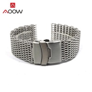 ✱ 18mm 20mm 22mm 24mm Milanese Strap Stainless Steel Mesh Solid Metal Folding Buckle Men Replacement
