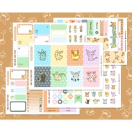 Pokemon Eeveelution Eevee Planner Sticker Kit