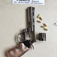padok pistol mainan revolver full metal replika miniatur die cast toys
