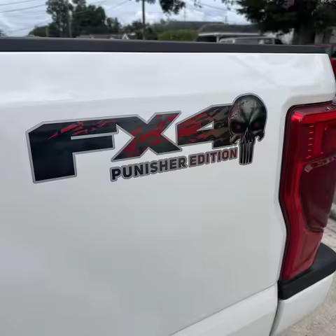 2x FX4 Off Road Skull Car Styling Sticker Compliance with F150 Bedside Truck Super Duty F250 F350 F4
