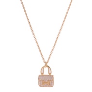 HERMES 18K玫瑰金Amulettes Constance鑽石項鍊