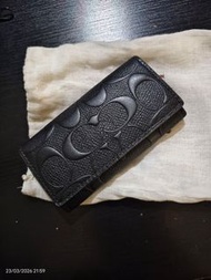 Coach 黑色皮革鑰匙包