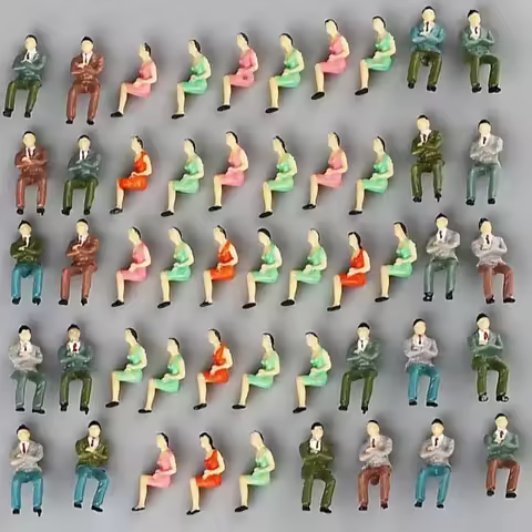 27/50Pcs Painted Model People Figures Railway Sitting Passengers Scale Miniatures Collection Gifts K