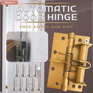 OKHALLO Spring Loaded Hinge, Automatic Closing 4 Inches Self Closing Door Hinge, Multifunctional yel
