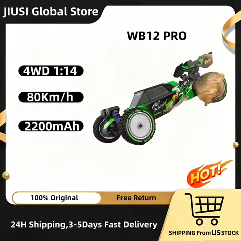 JIUSI WB12 PRO 1/12 Adult 3600KV Brushless Motor RC Car, Fast 50 mph Off-Road Vehicle, 4WD Remote Co