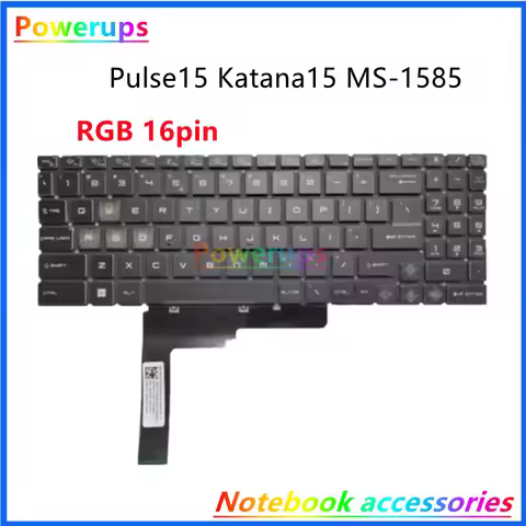 New Original Laptop US 4-Zone RGB Backlight Keyboard For MSI MS-1585 Pulse 15 B13VFK B13VGK Katana15