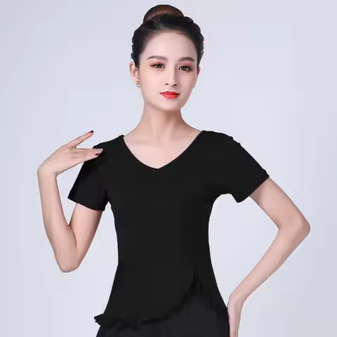 New Year's body dance costume, ethnic classical square dance costume, Latin cha cha training costume