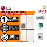 (Free Delivery Kedah,Penang & Perlis)LG 635L Side by Side Inverter Refrigerator Peti Ais Side by Sid