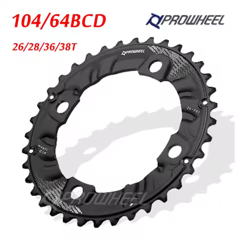 PROWHEEL MTB 64/104BCD Double Chainring 2*10/11 Speed Bicycle Chain Ring 26T 28T 36T 38T Mountain Bi