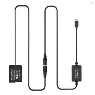 PD USB Type-C Cable to DMW-DCC8 Dummy Battery DC Coupler DMW-BLC12 Replacement for Panasonic LUMIX D