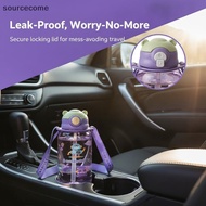 [SRC] 650ML Wide Mouth Cartoon Kids Water Bottle Leakproof One Cli Lid Adjustable Strap for Easy Cle